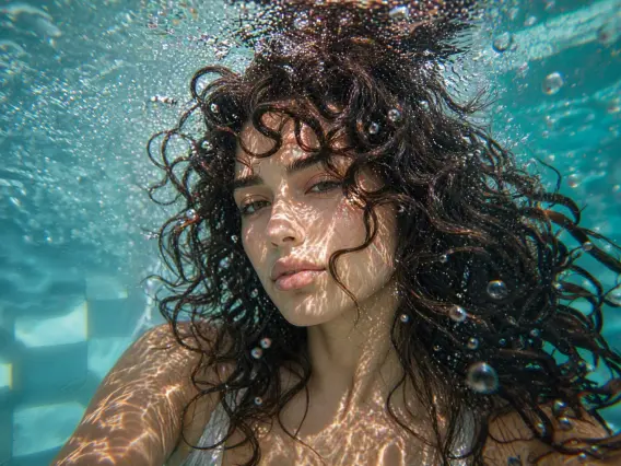 Original portrait in water